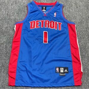 Adidas Detroit Allen Iverson Jersey - Bold Blue and Red